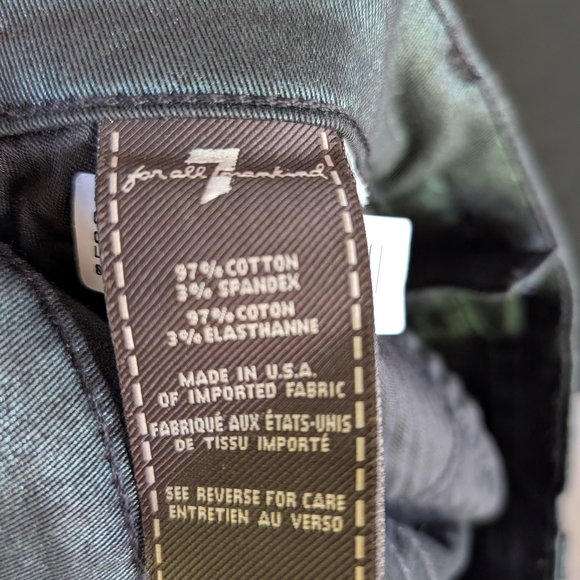 7 For All Mankind Metallic Black Jeans - Picture 5 of 8